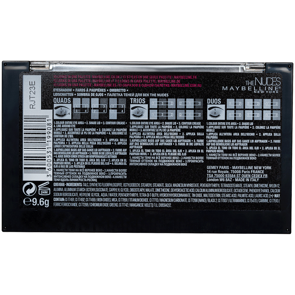 Bild: MAYBELLINE The Nudes Eyeshadow Palette Warme Erdtöne