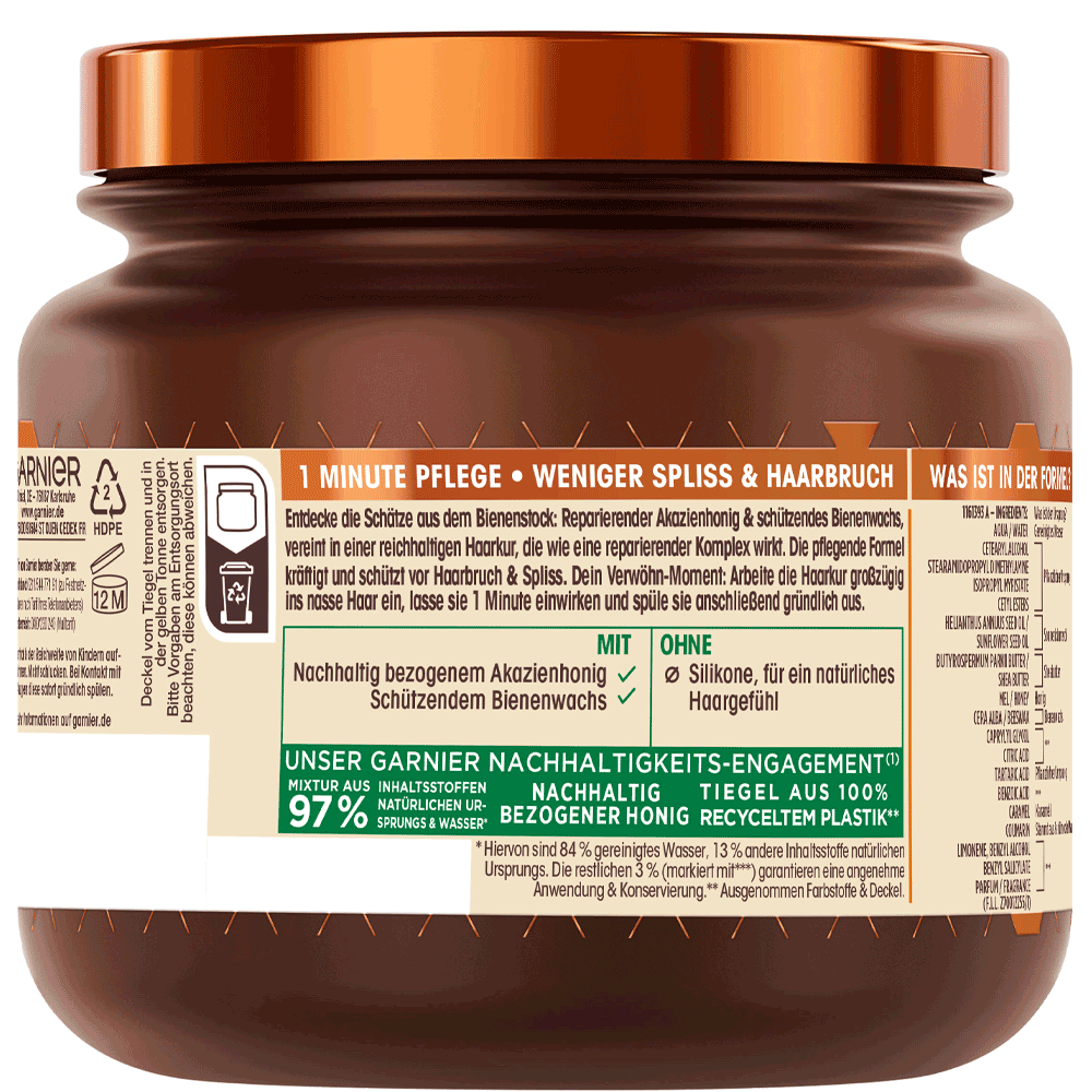 Bild: GARNIER Wahre Schätze Haarkur Honig Bienenwachs