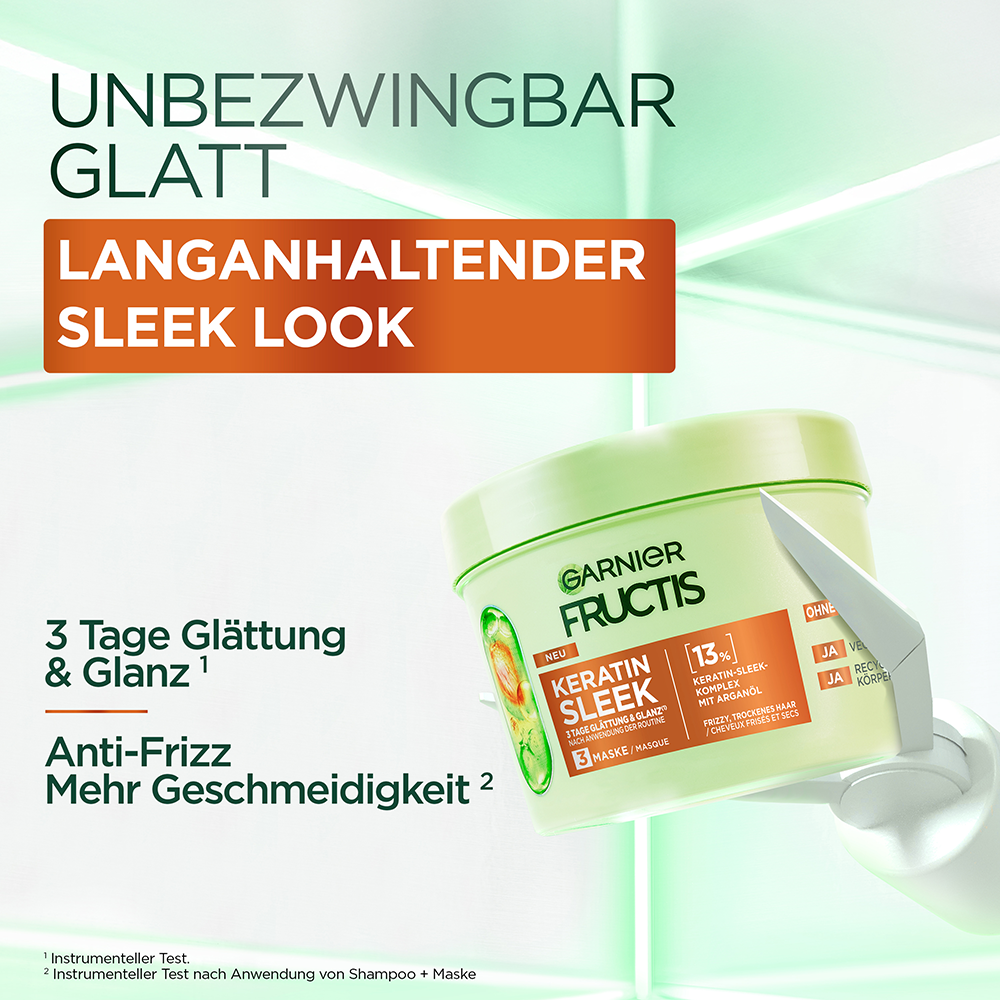 Bild: GARNIER FRUCTIS Keratin Sleek Maske 