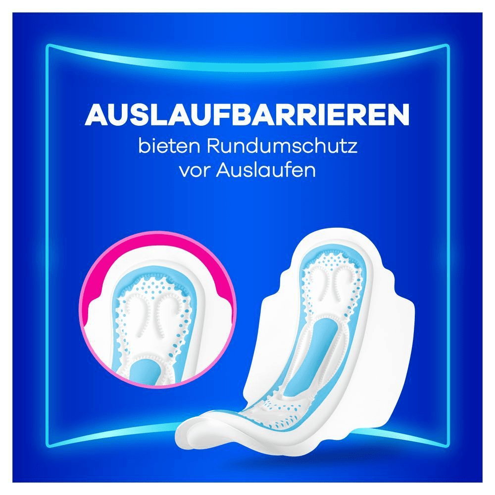 Always Maxi Long mit Auslaufbarrieren bieten Rundumschutz vor Auslaufen.