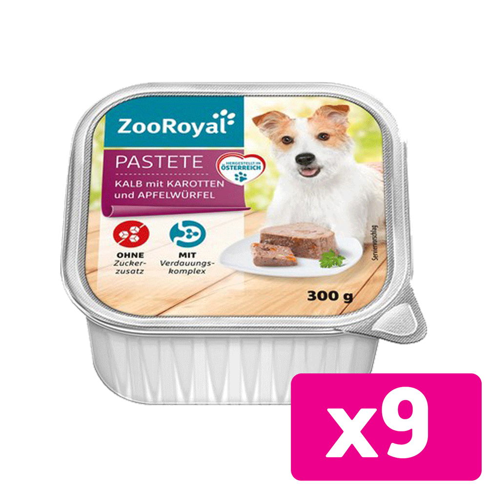 Bild: ZooRoyal Pastete Kalb mit Karotten und Apfel