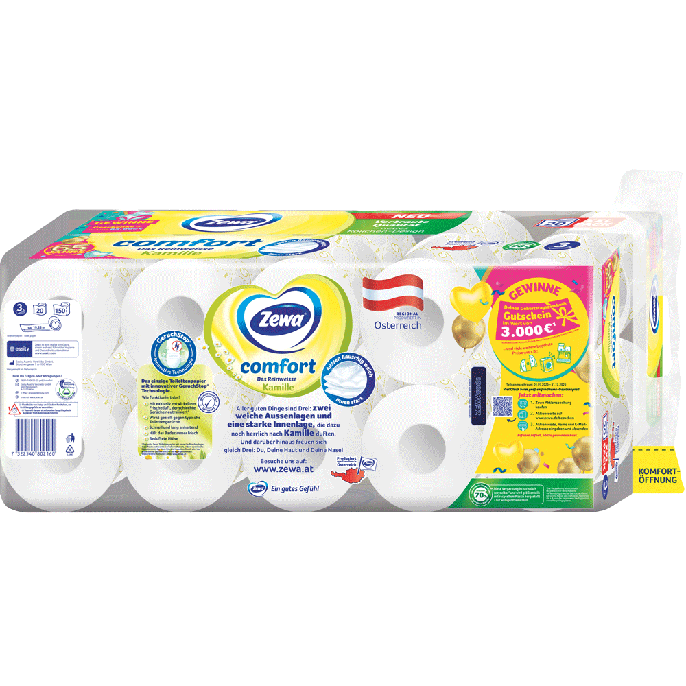 Bild: Zewa Comfort Das Reinweisse Kamille Toilettenpapier