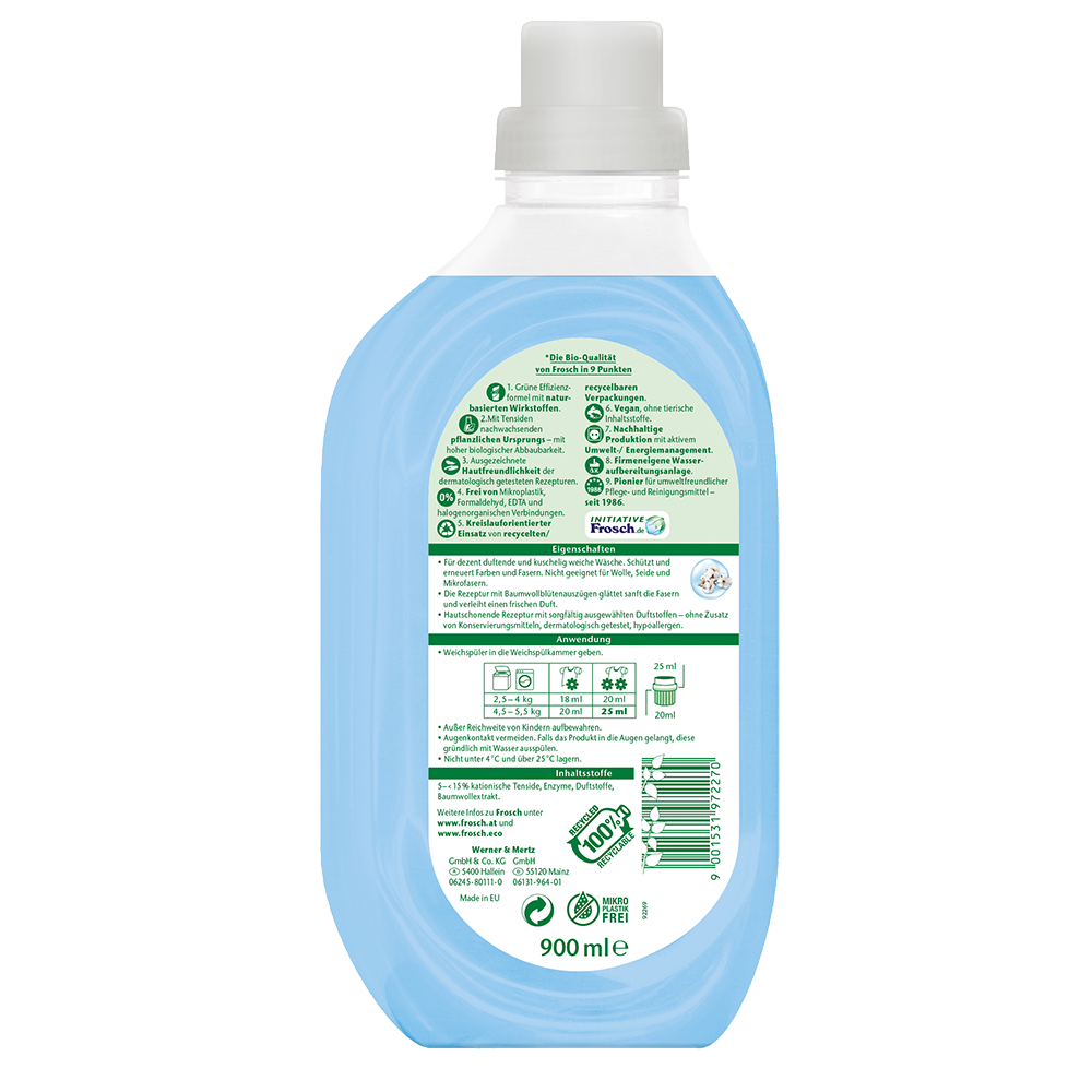 Bild: Frosch Sensitiv Weichspüler Baumwollblüte 