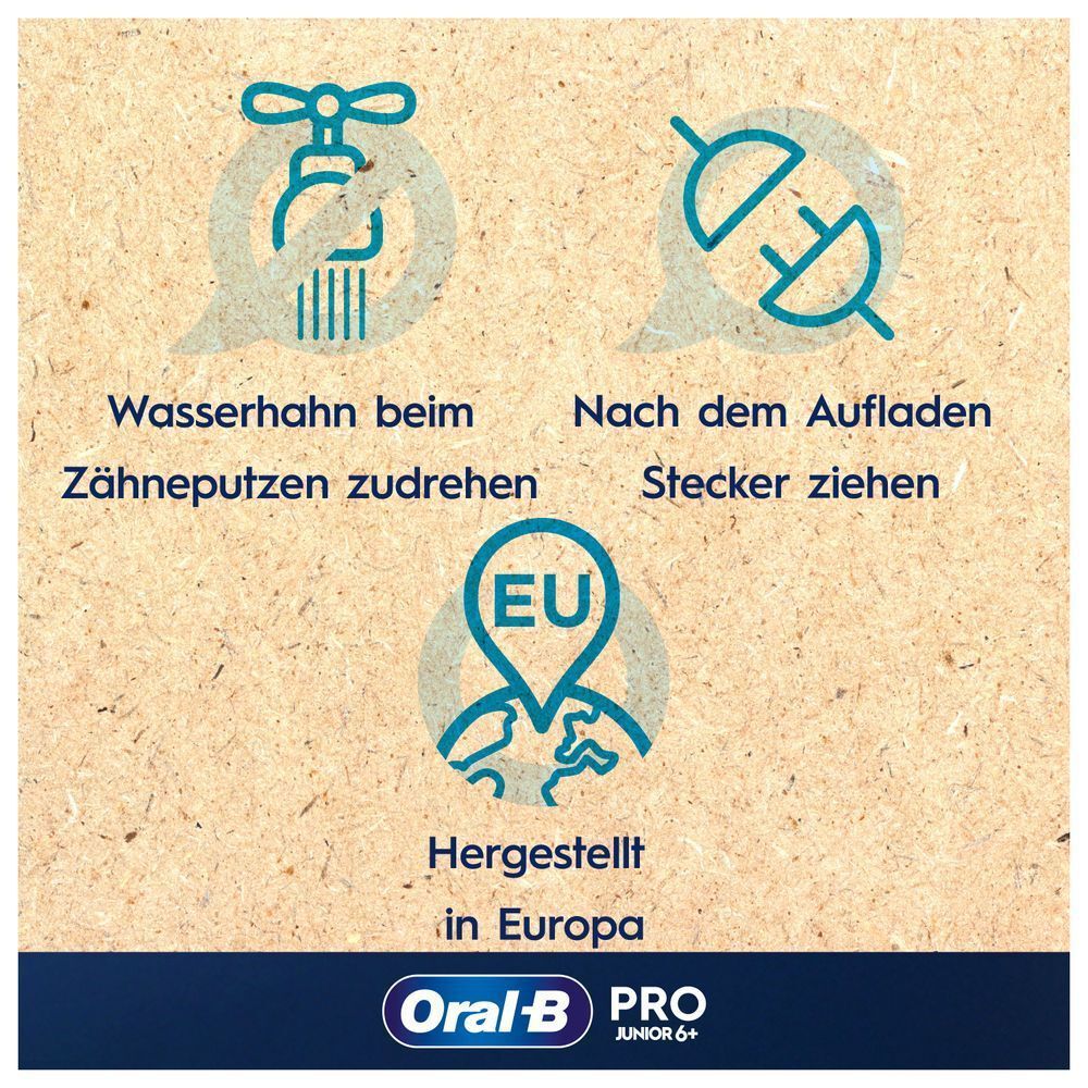 Bild: Oral-B Pro Junior Elektrische Zahnbürste, Weiß 