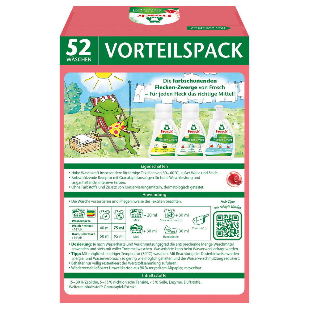 Bild: Frosch Bunt Waschpulver Granatapfel 