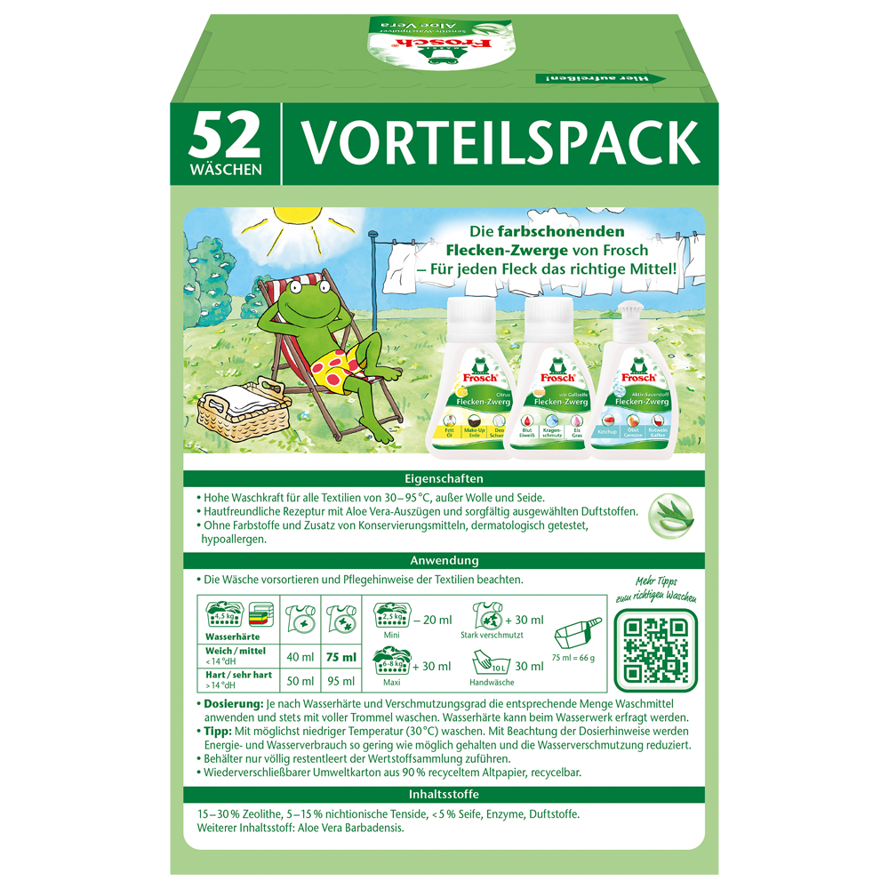 Bild: Frosch Sensitiv Waschpulver Aloe Vera 