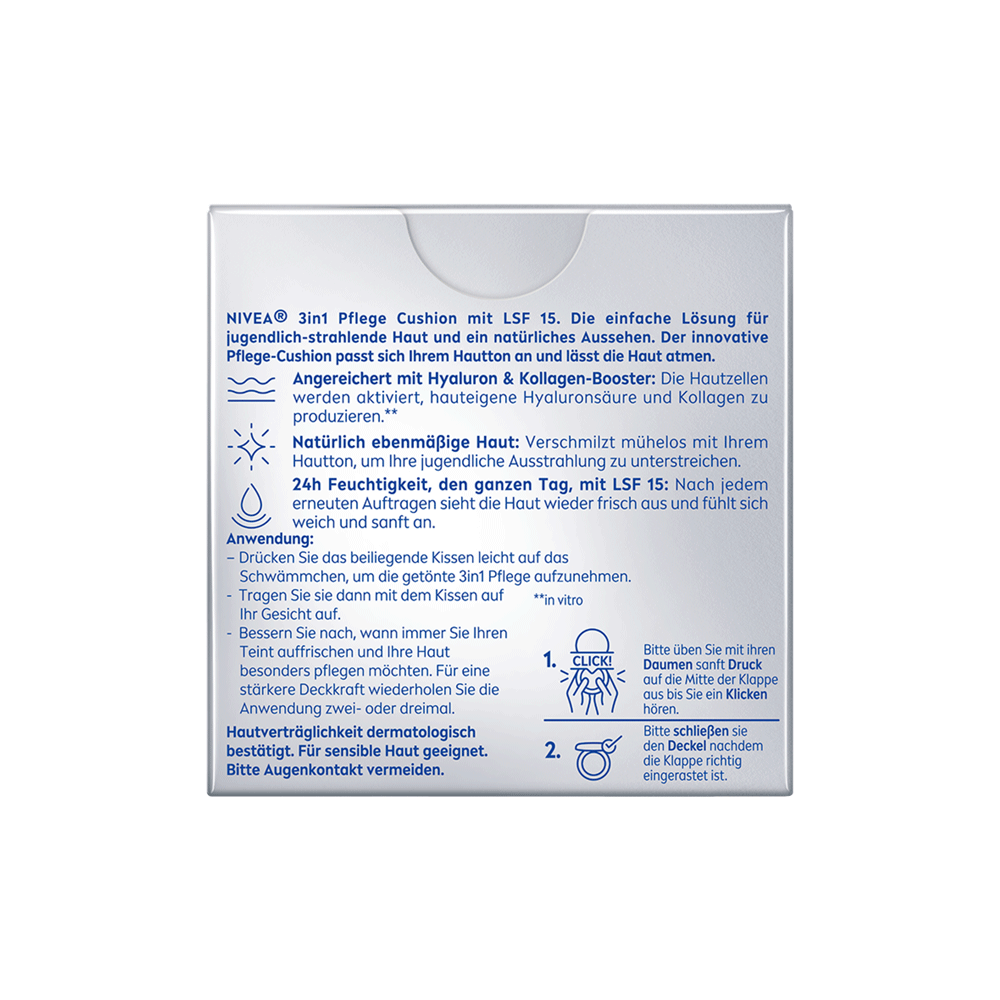Bild: NIVEA Hyaluron Cellular Filler 3in1 Pflege Cushion mittel