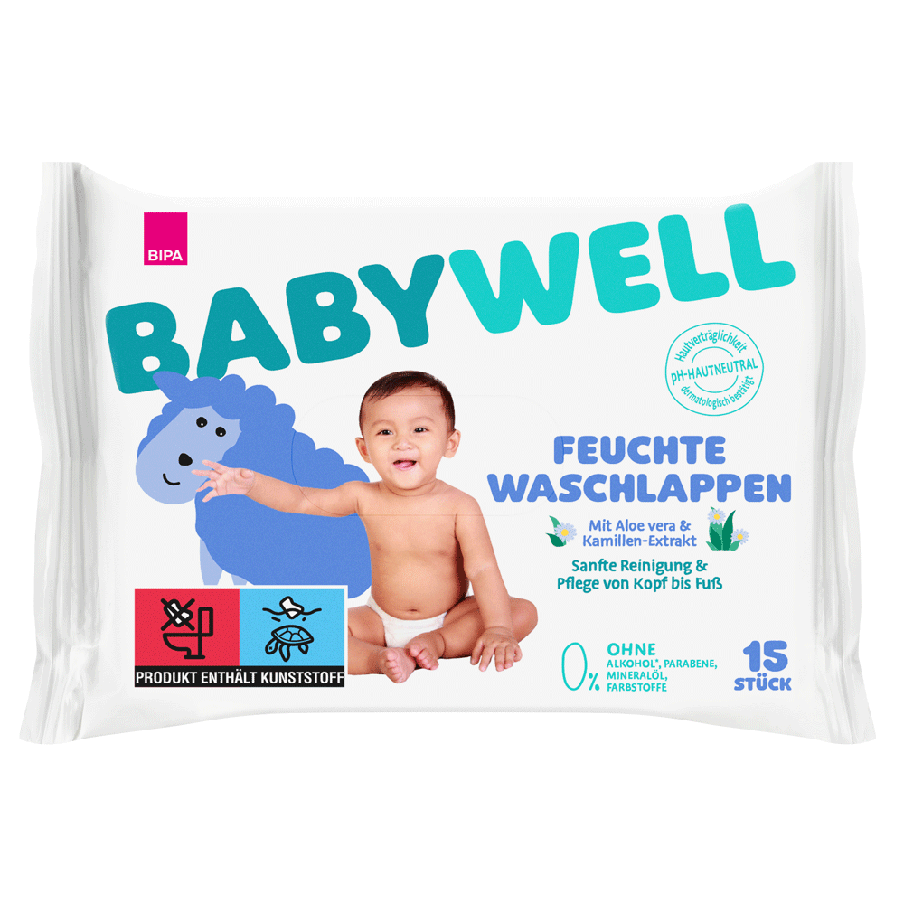 Bild: BABYWELL Feuchte Waschlappen 