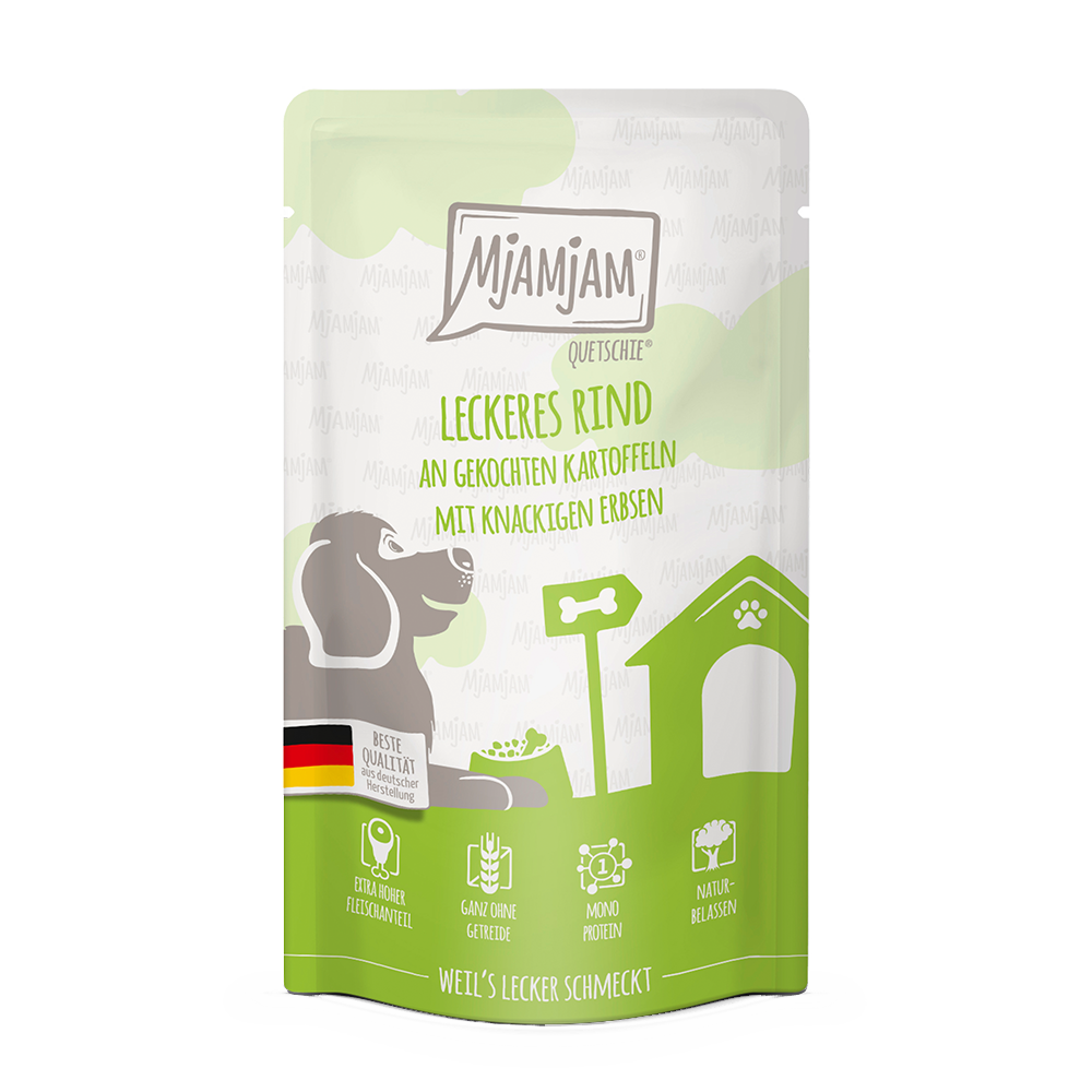 Bild: Mjamjam Quetschie Leckeres Rind an Gekochten Kartoffeln mit Knackigen Erbsen 
