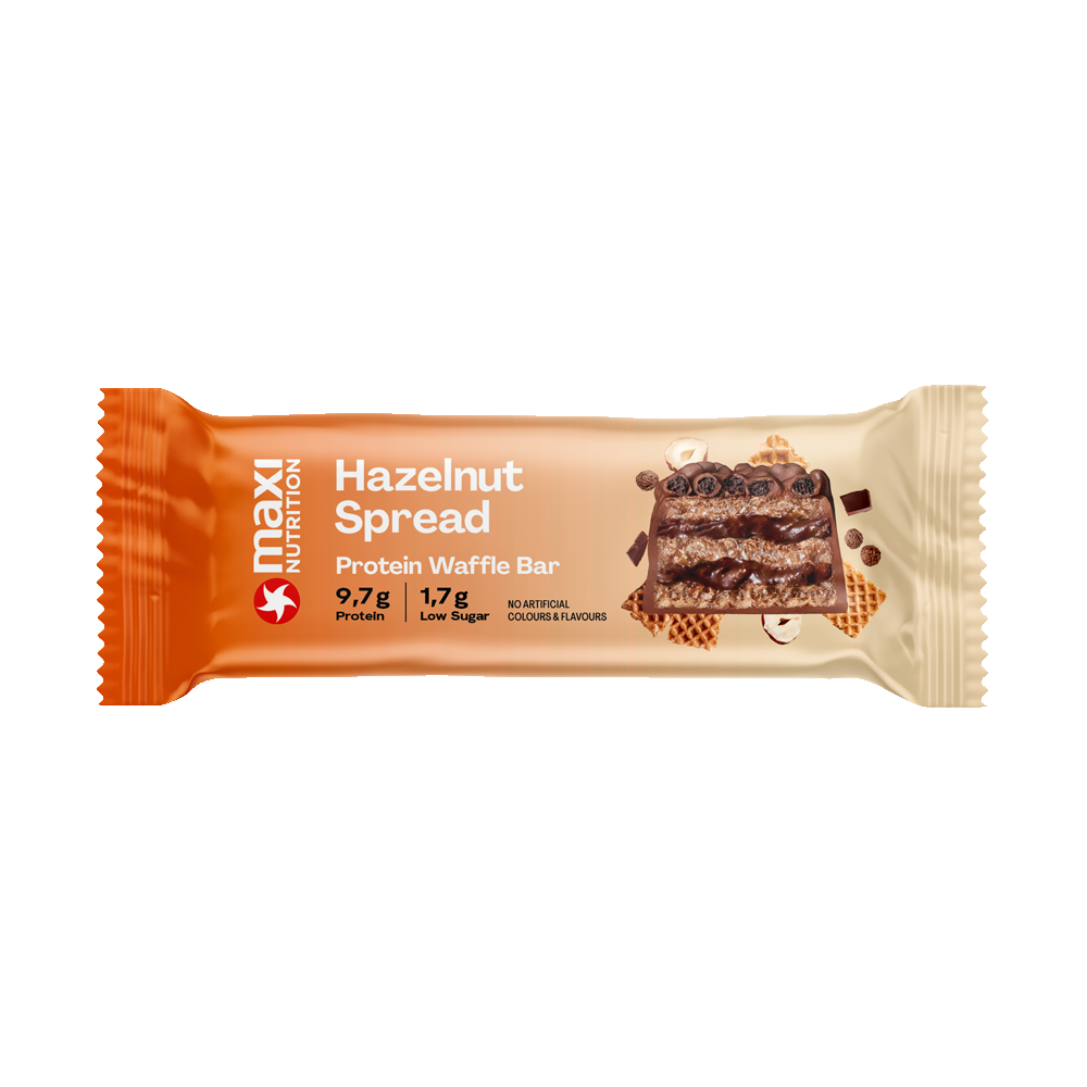 Bild: MaxiNutrition Hazelnut Spread Protein Waffle Bar 