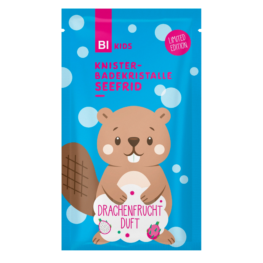 Bild: BI KIDS Knister Badekristalle Seefrid Drachenfruchtduft 