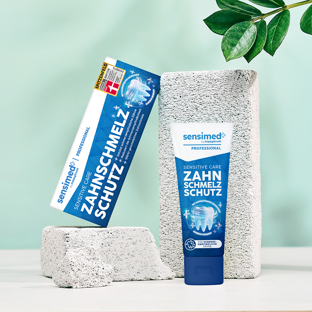 Bild: happybrush Sensimed Zahnpasta Sensitive Care Zahnschmelzschutz 