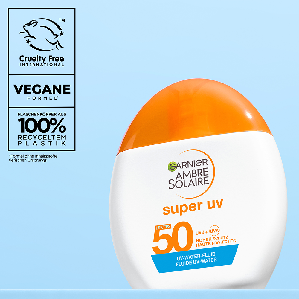 Bild: GARNIER AMBRE SOLAIRE Super UV UV-Water-Fluid Invisible LSF 50 
