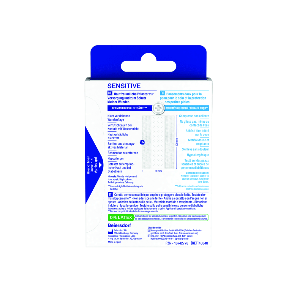 Bild: Hansaplast Sensitive 1m x 6cm 