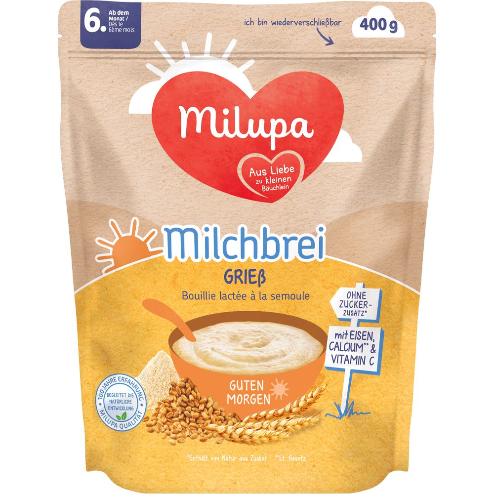 Bild: Milupa Milchbrei Grieß Guten Morgen