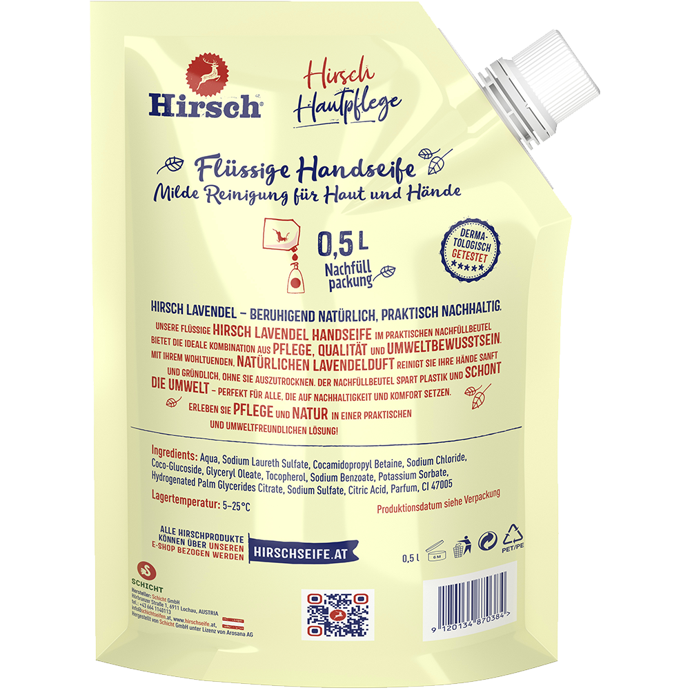Bild: Hirsch Seife Lavendel Nachfüllpack 