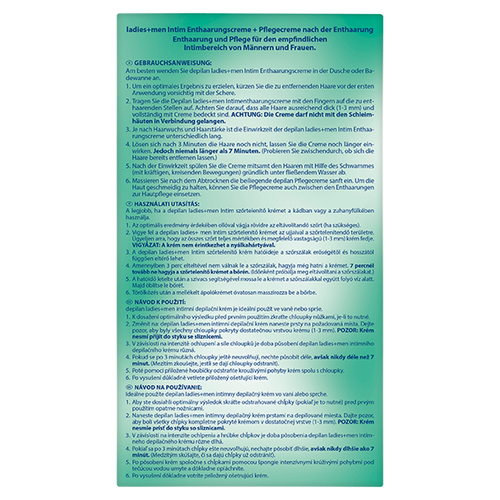 Bild: depilan ladies+men Intim Enthaarungscreme