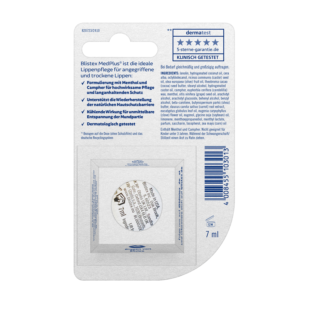 Bild: Blistex Lippenpflege Tiegel Med Plus Cooling Care