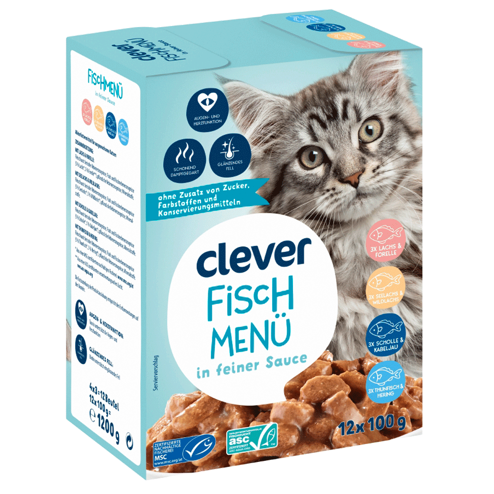 Bild: clever Fisch Menü in feiner Sauce 