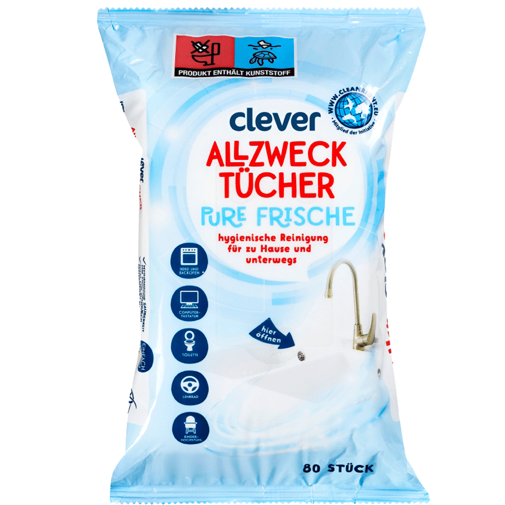 Bild: clever Allzwecktücher Pure Frische