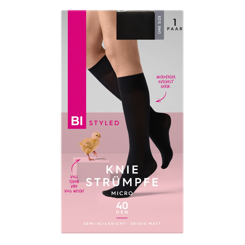 Bild: BI STYLED Kniestrümpfe Micro 40 DEN Schwarz