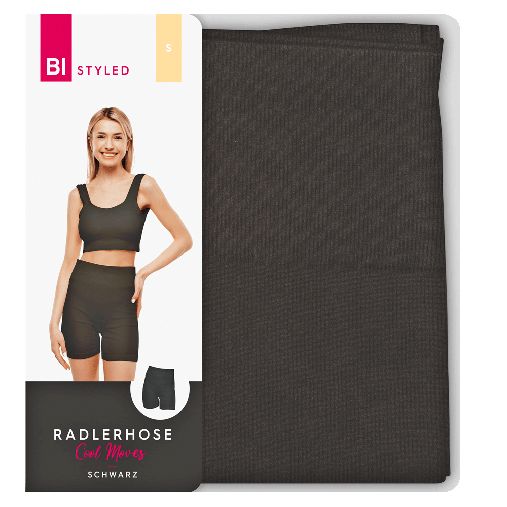 Bild: BI STYLED Radler Shorts Schwarz Schwarz