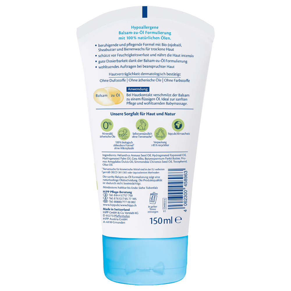 Bild: HiPP Öl Balsam Hochverträglich