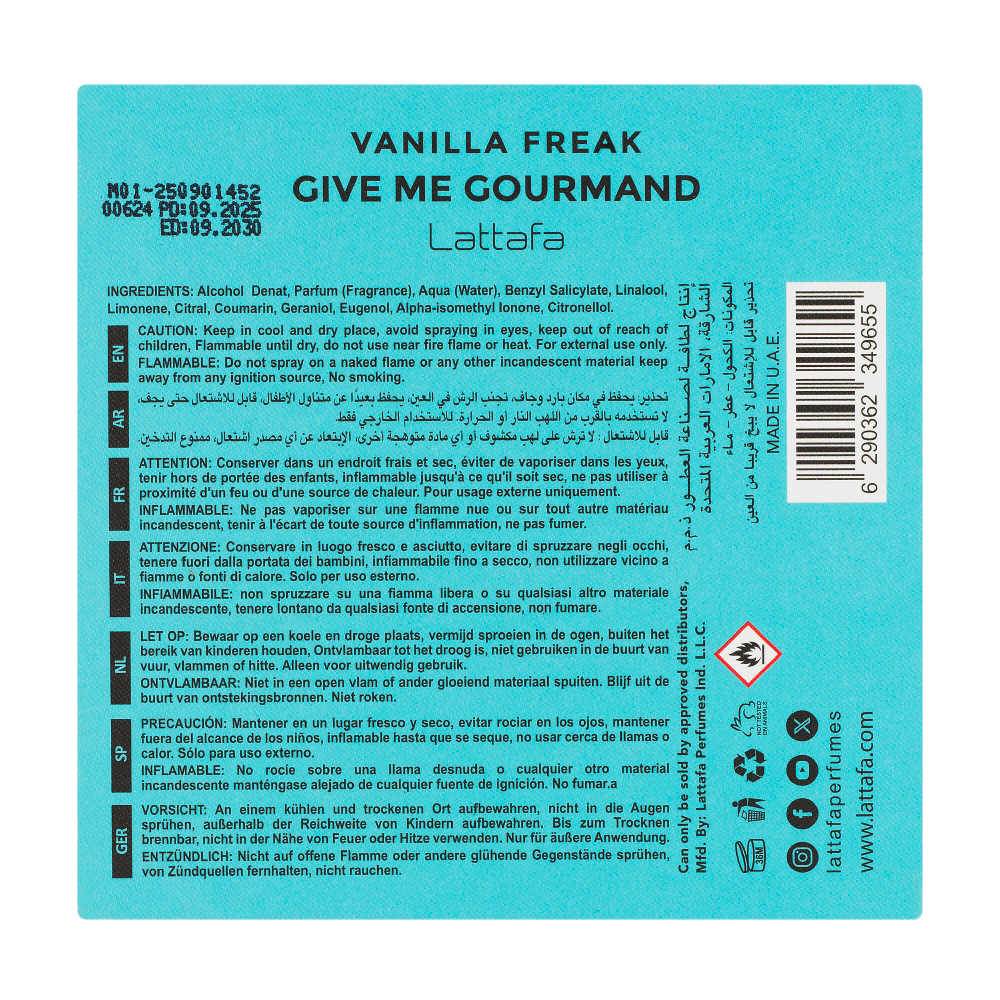 Bild: Lattafa Vanilla Freak Give Me Gourmand Eau de Parfum 