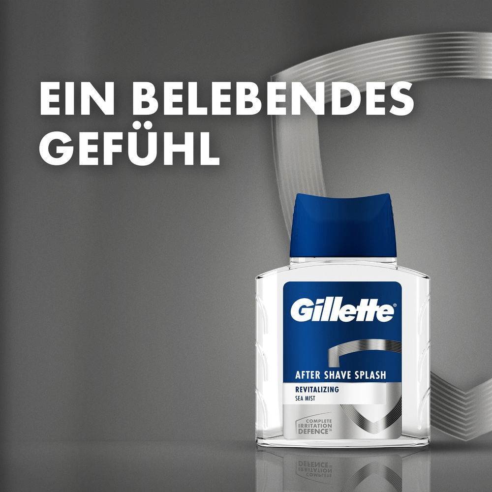Gillette After Shave Splash "Sea Mist" für ein belebendes Gefühl nach der Rasur.