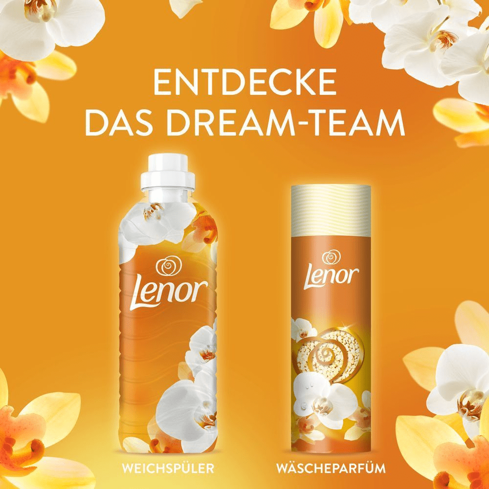 Lenor Wäscheparfüm Goldene Orchidee, XL-Packung, 495 g.