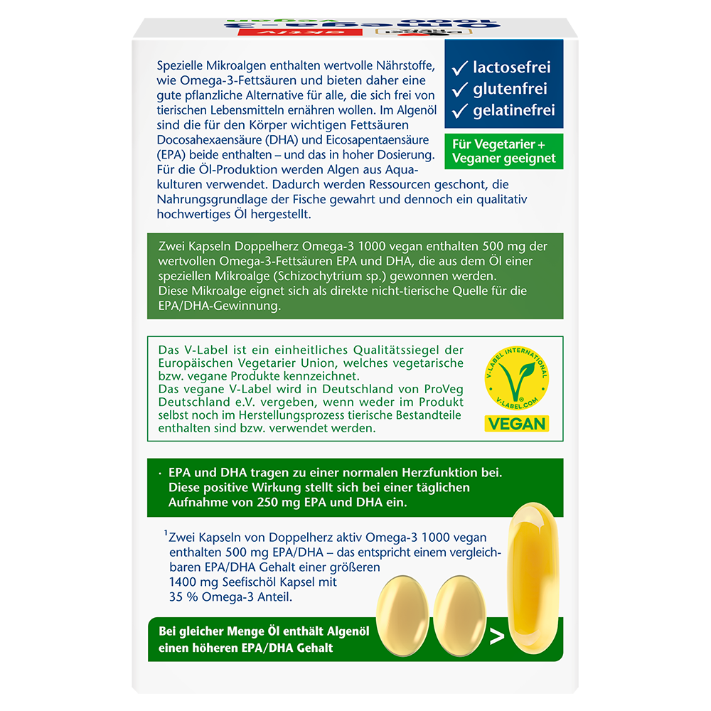 Bild: DOPPELHERZ Omega 3 1000 Vegan