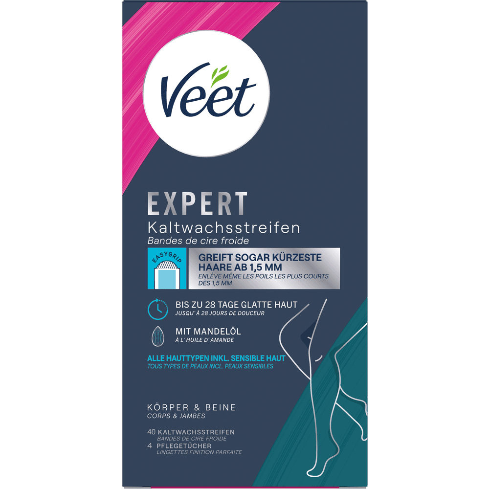 Bild: Veet Expert Kaltwachsstreifen für die Beine