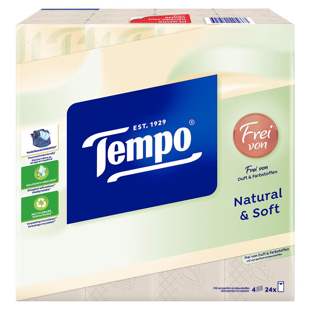 Bild: Tempo Taschentücher Natural & Soft