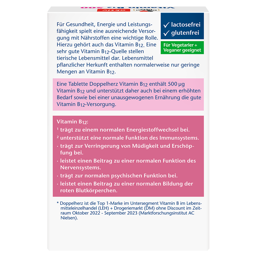 Bild: DOPPELHERZ Vitamin B12 500