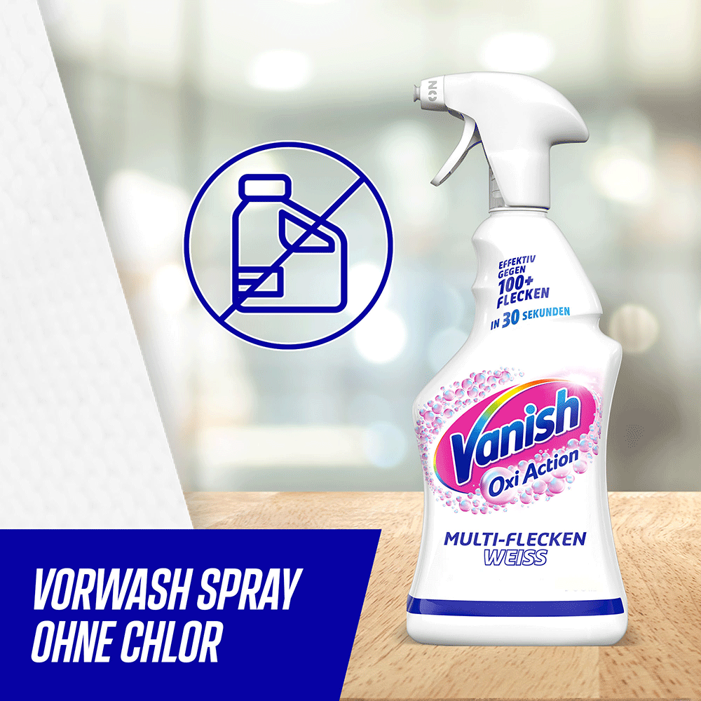 Bild: Vanish OxiAction Multi-Flecken Weiß Vorwaschspray