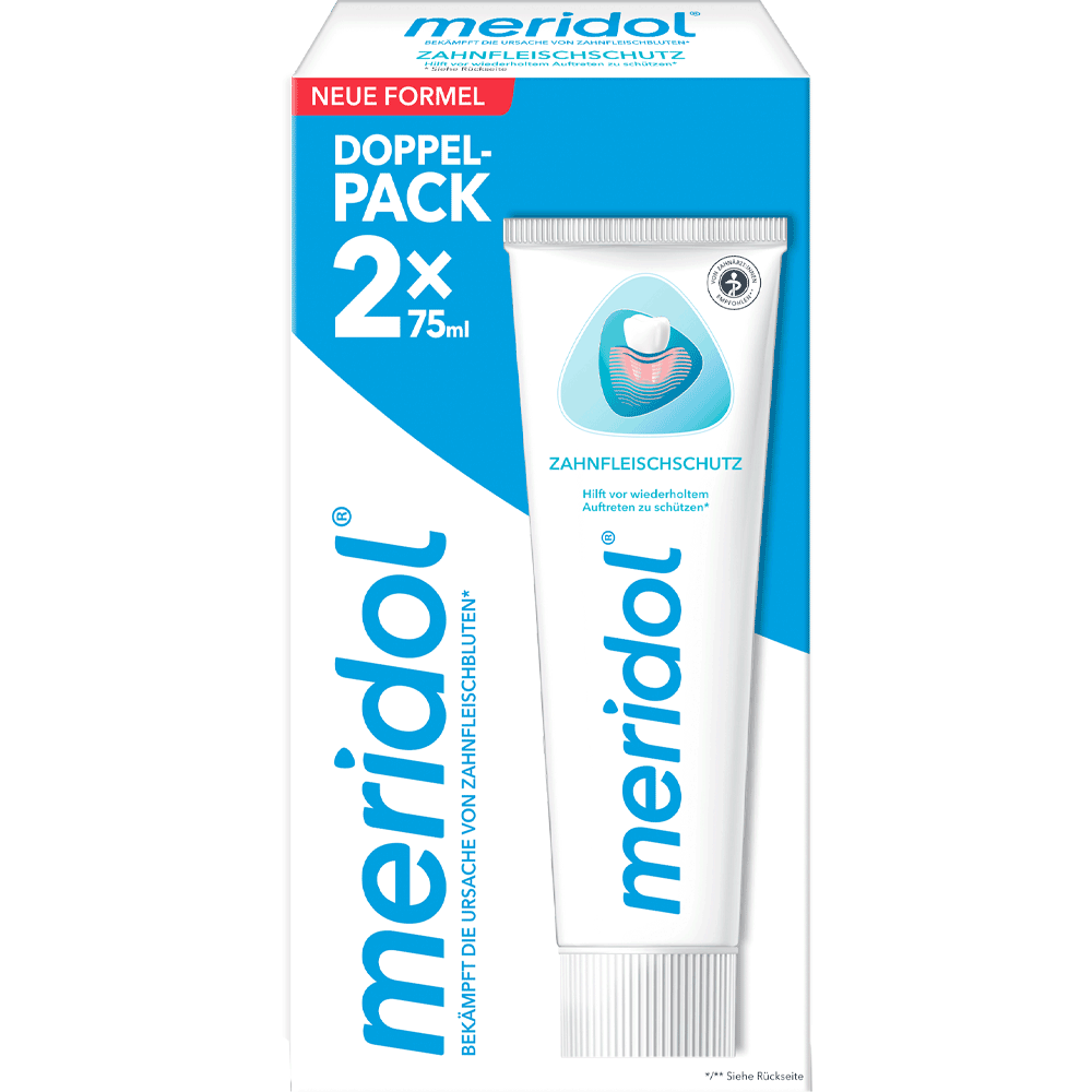 Bild: meridol Zahnpasta Zahnfleischschutz Doppelpack