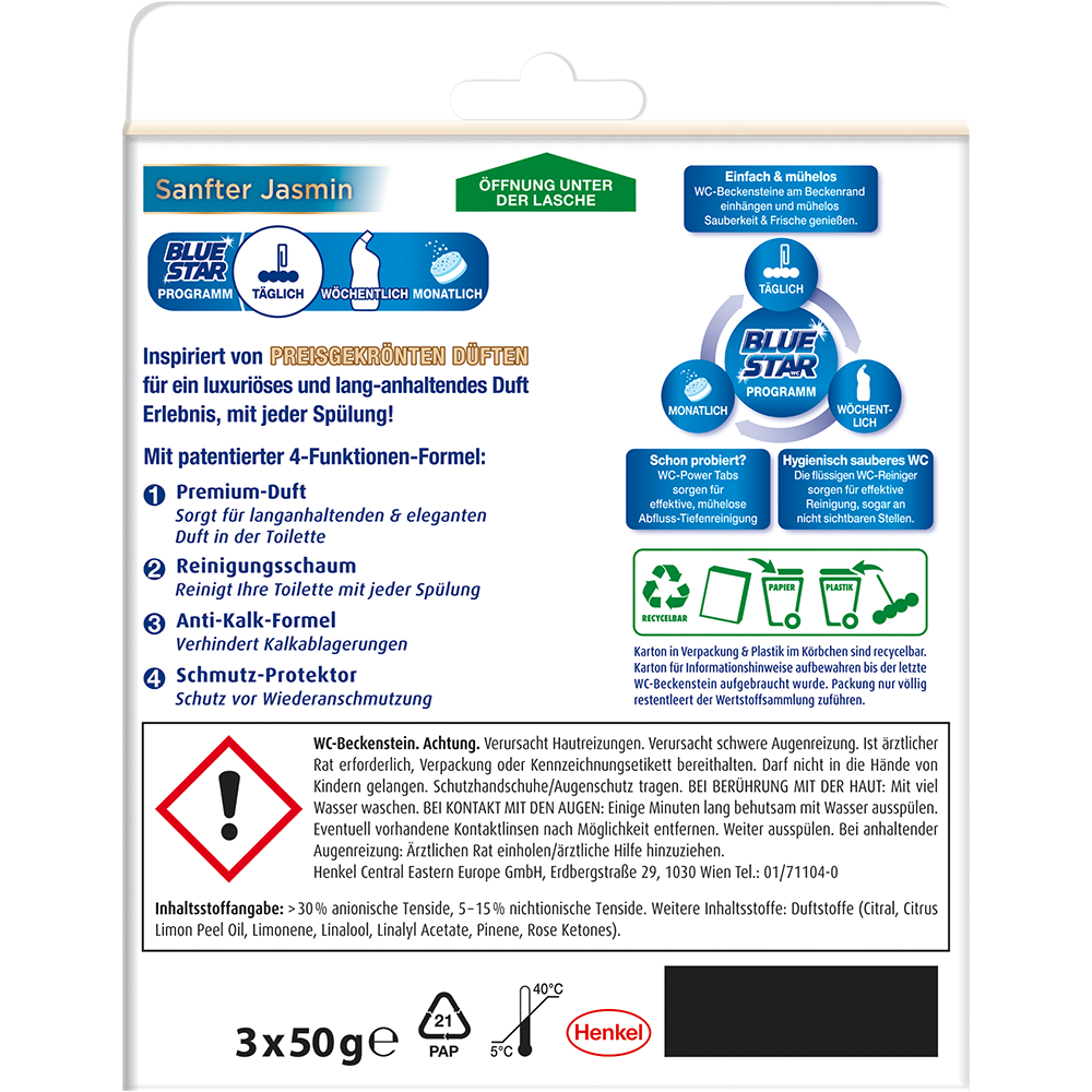 Bild: Blue Star duLuxe WC-Steine Sanfter Jasmin 