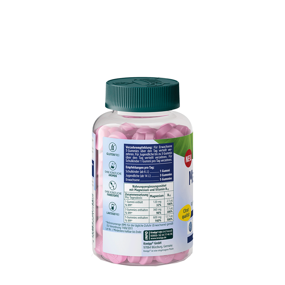 Bild: Kneipp Magnesium + B12 Gummi 