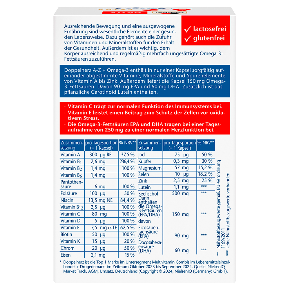 Bild: DOPPELHERZ A-Z Extra + Omega-3 