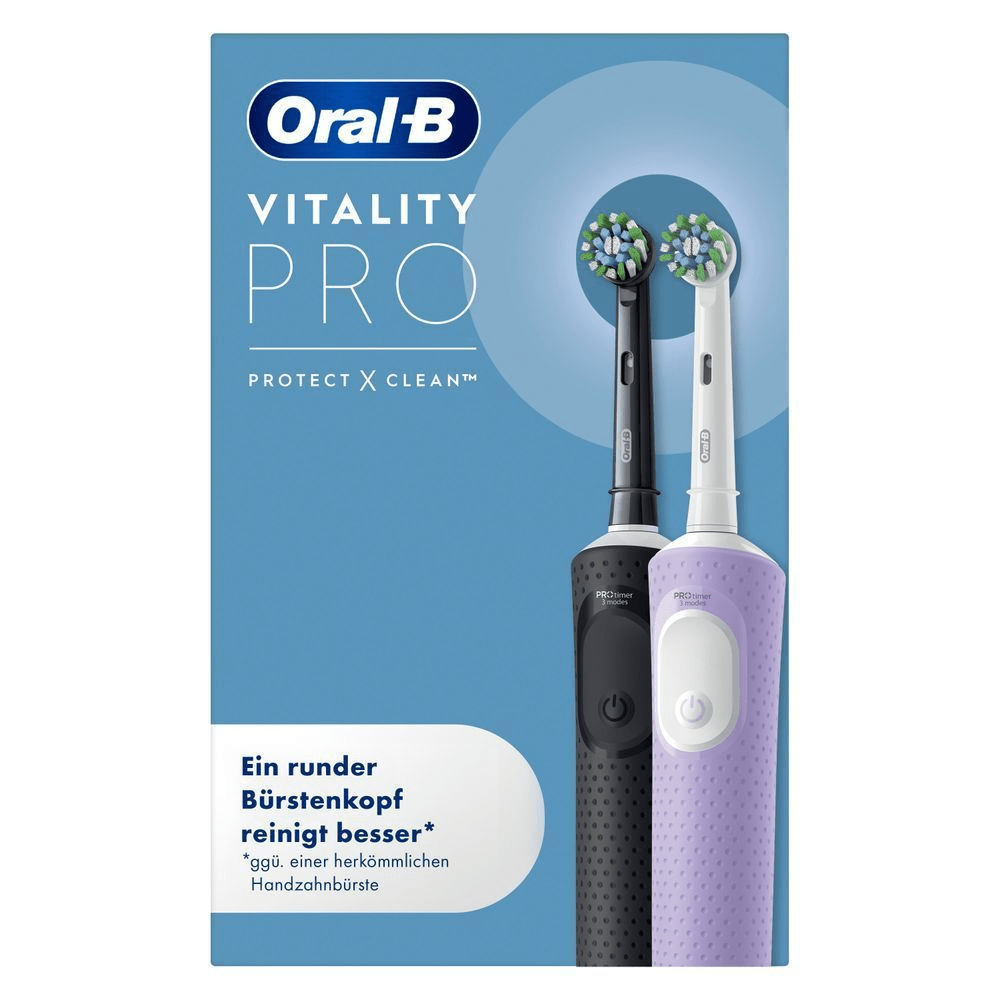 Bild: Oral-B Vitality Pro Elektrische Zahnbürste, Schwarz/Lila 