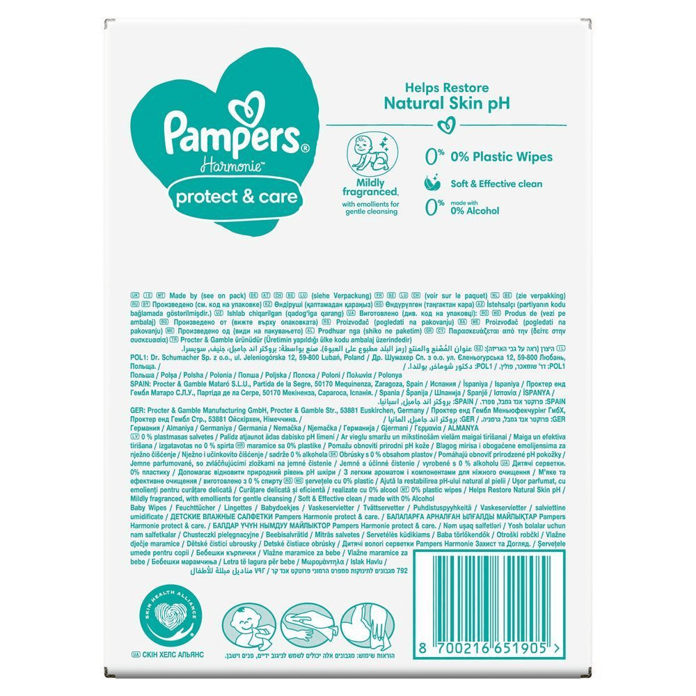 Bild: Pampers Harmonie Protect &amp; Care Feuchttücher 