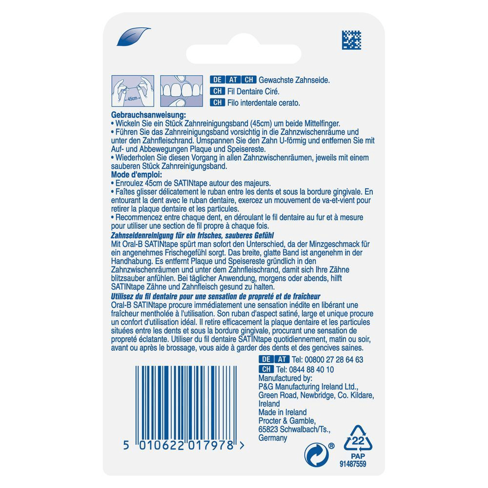 Bild: Oral-B Satin Tape Zahnseide Minze