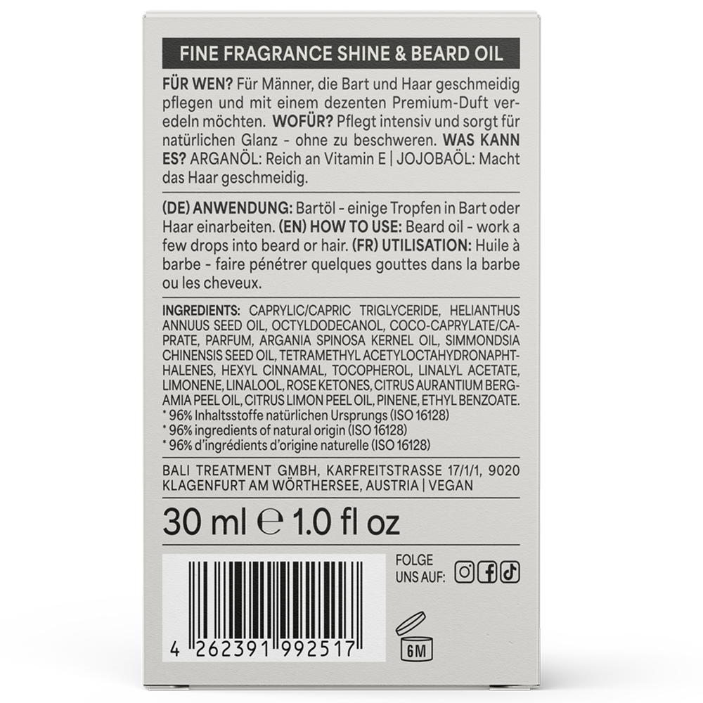 Bild: Bali Gents by Hank Ge Shine & Beard Oil 