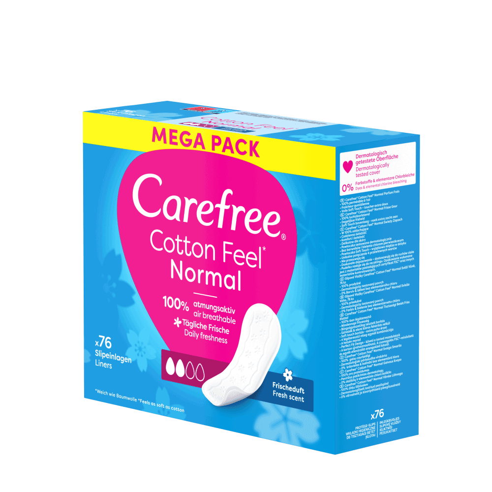 Bild: Carefree Cotton Feel Slipeinlagen Normal mit Frische Duft 