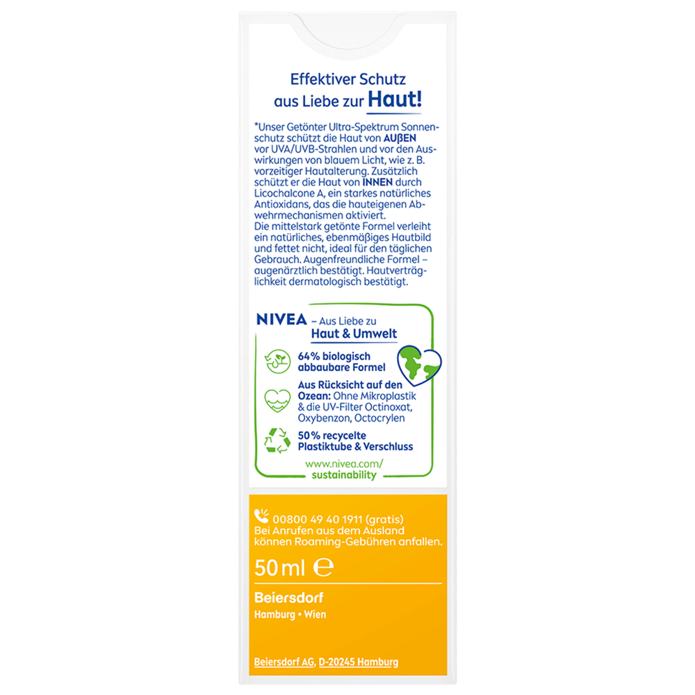 Bild: NIVEA Sun Mattierend getönter SonnenschutzLSF 50 