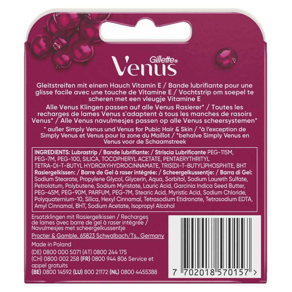 Bild: Gillette Venus Comfortglide Sugarberry Rasierklingen 