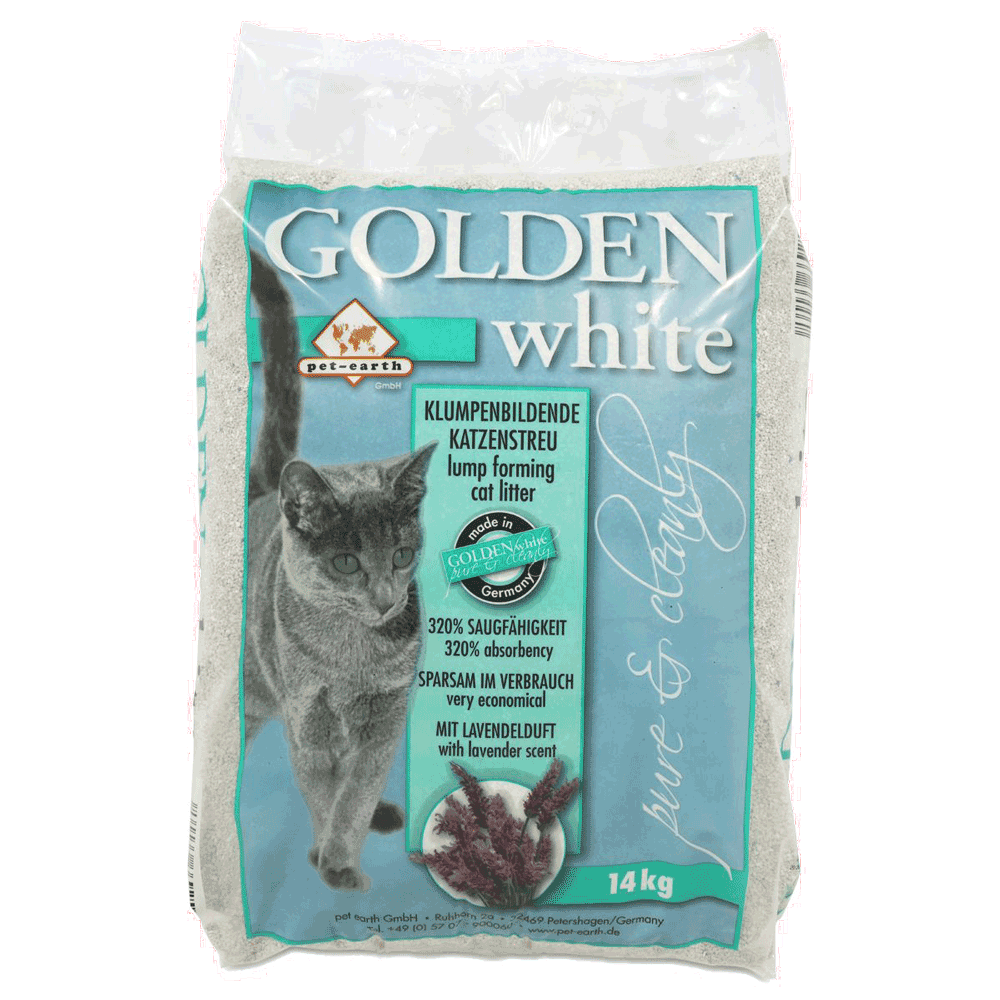 Bild: pet-earth Golden White Katzenstreu mit Lavendelduft