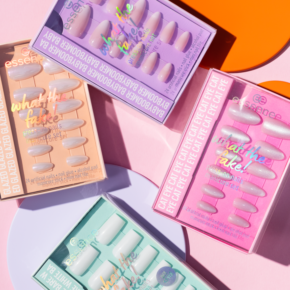 Bild: essence what the fake! PRESS-ON NAILS manicure set GLAZED 01