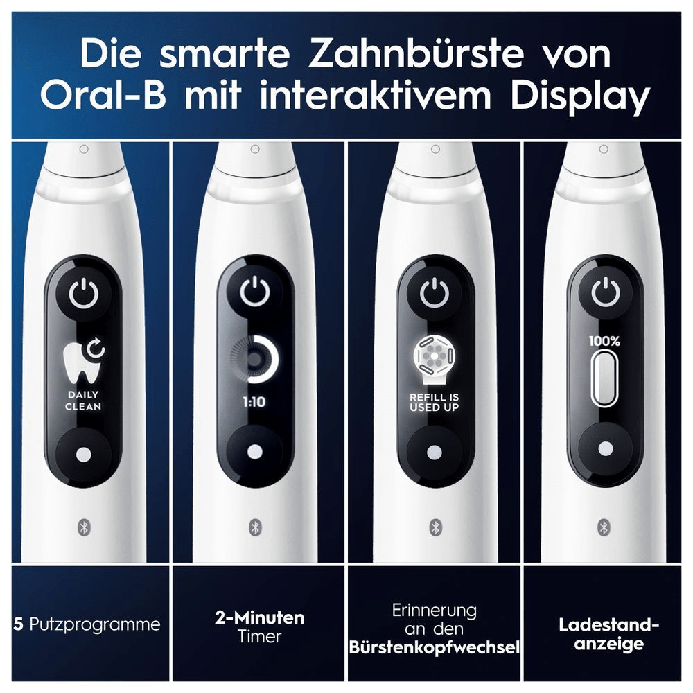 Bild: Oral-B iO Series 7 Elektrische Zahnbürste, White Alabaster