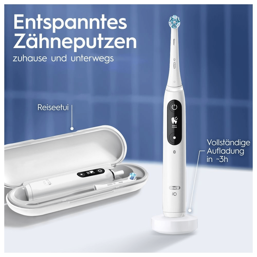 Bild: Oral-B iO Series 7 Elektrische Zahnbürste, White Alabaster